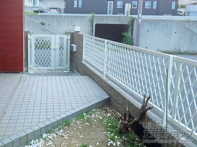 和歌山県和歌山市ののフェンス・柵 ライシスフェンス 8型 ダイヤ格子 フリーポールタイプ 施工例