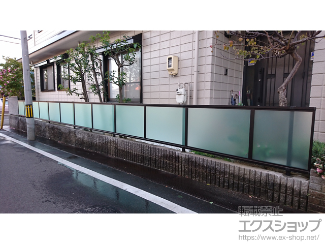 愛知県瀬戸市ののフェンス・柵 シンプレオフェンスP1型 パネル 自由柱タイプ 施工例