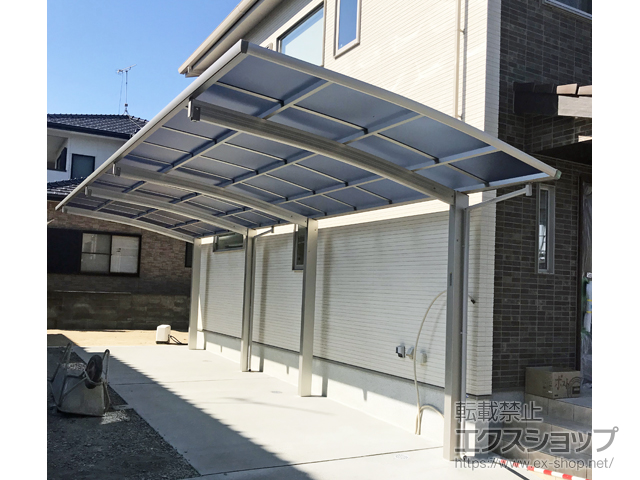 福岡県糟屋郡宇美町ののカーポート プレシオスポート 縦連棟 積雪〜20cm対応 施工例