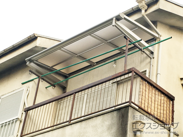 大阪府和泉市ののバルコニー・ベランダ屋根 ヴェクターテラス F型 ルーフタイプ 単体積雪〜20cm対応 施工例