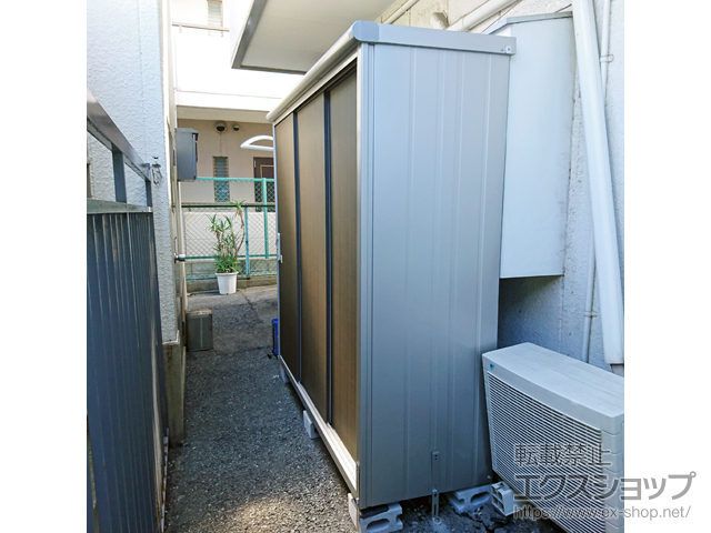 大阪府東大阪市のの物置・屋外倉庫 エスモ 一般型 2100×650×1959（ESE-2106A） ESE-2106A-DW 施工例