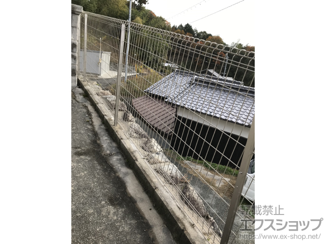 大阪府茨木市ののフェンス・柵 ニュー・プロメッシュ 1F型 自由支柱 施工例