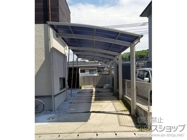 福岡県遠賀郡水巻町ののカーポート レイナポートグラン 縦連棟　積雪〜20cm対応 施工例