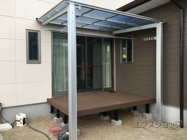 熊本県熊本市ののテラス屋根 フーゴF 独立テラスタイプ 単体 積雪〜20cm対応 施工例