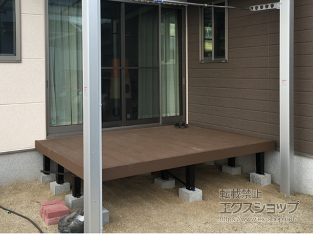 熊本県熊本市ののウッドデッキ リウッドデッキ 200 施工例