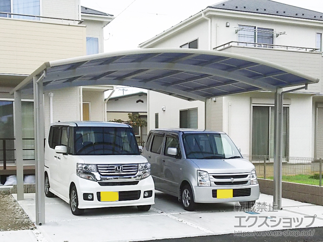 茨城県土浦市ののカーポート プレシオスポート ワイド 積雪〜20cm対応 施工例
