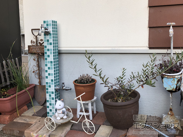 兵庫県西宮市のの立水栓・ガーデンシンク 立水栓ユニット モゼック 施工例