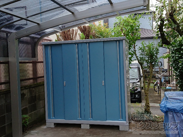 埼玉県狭山市のの物置・屋外倉庫 シンプリー 一般型 1940×755×1903 MJX-197E-P-AB 施工例