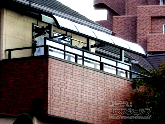 大阪府高槻市のLIXIL リクシル（トステム）のバルコニー・ベランダ屋根 パワーアルファ RB型 1500 屋根タイプ 単体 積雪〜50cm対応 施工例