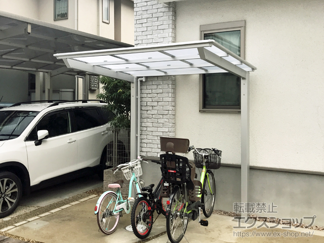 京都府八幡市ののサイクルポート・駐輪場 ネスカFミニ (フラットスタイル) 積雪〜20cm対応 施工例