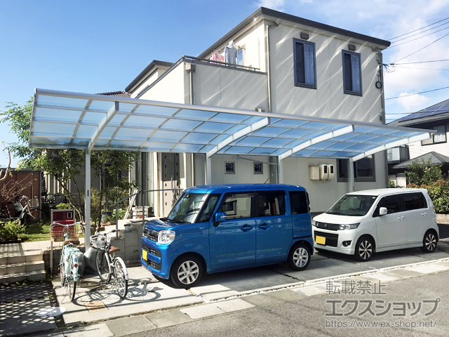 岡山県岡山市ののカーポート レイナポートグラン 縦連棟　積雪〜20cm対応 施工例