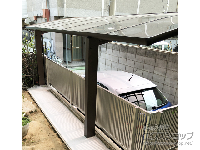 兵庫県尼崎市ののカーポート レイナポートグランZ　積雪〜20cm対応 施工例