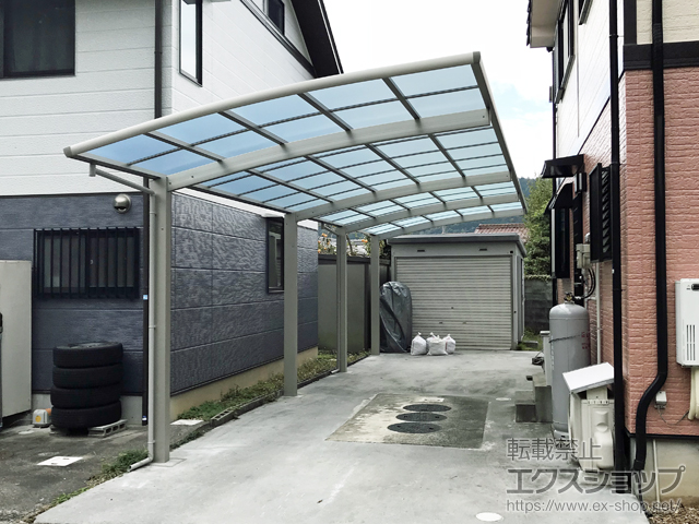 岐阜県岐阜市ののカーポート レイナポートグラン 縦連棟　積雪〜20cm対応 施工例