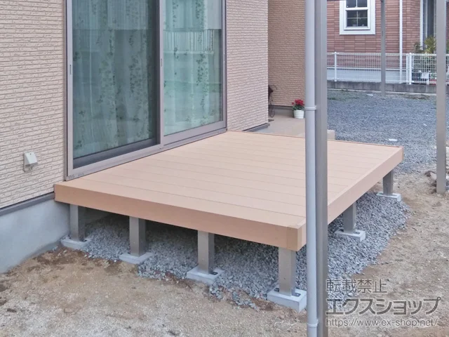 愛媛県松山市ののテラス屋根、ウッドデッキ、カーポート リウッドデッキ 200 施工例