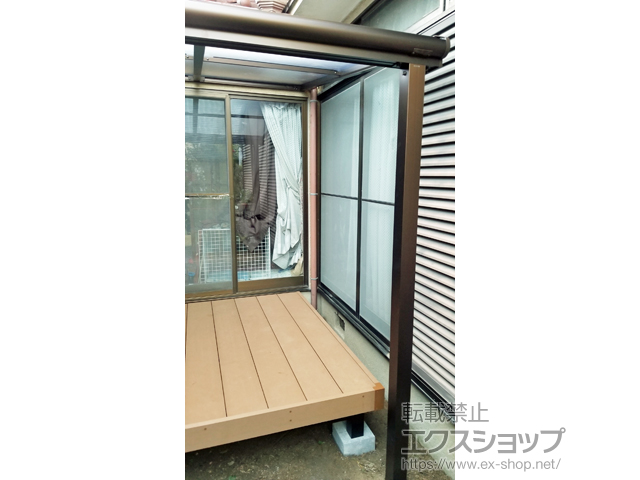 奈良県大和郡山市ののテラス屋根 ヴェクターテラス F型 テラスタイプ 単体 積雪〜20cm対応 施工例