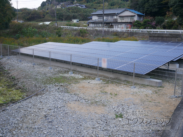 広島県福山市ののフェンス・柵 イーネットフェンス2F型 自由柱施工 施工例