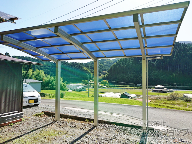 岡山県真庭市ののカーポート レイナポートグラン50 積雪〜50cm対応 施工例