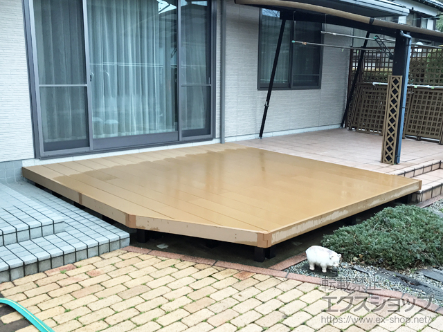 福井県三方郡美浜町ののウッドデッキ リウッドデッキ 200 *異形納まり 施工例