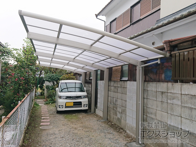 京都府亀岡市ののカーポート レイナポートグラン 縦連棟　積雪〜20cm対応 施工例