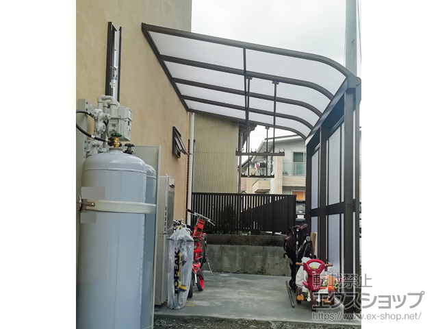 静岡県浜松市ののテラス屋根 ヴェクターテラス R型 テラスタイプ 単体 積雪〜20cm対応 施工例