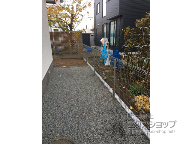 北海道札幌市ののフェンス・柵 イーネットフェンス1F型〈水平地用〉 自由柱施工 施工例