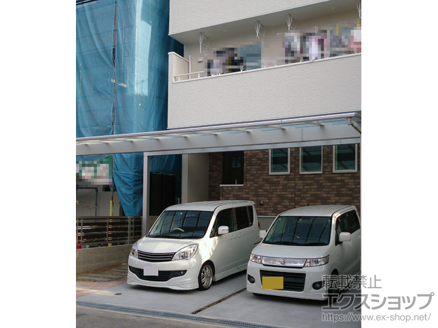 広島県安芸郡府中町ののカーポート エフルージュ トリプル 積雪〜20cm対応 施工例