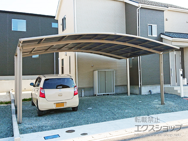 熊本県菊池郡菊陽町ののカーポート ネスカR (ラウンドスタイル) ワイド 積雪〜20cm対応 施工例