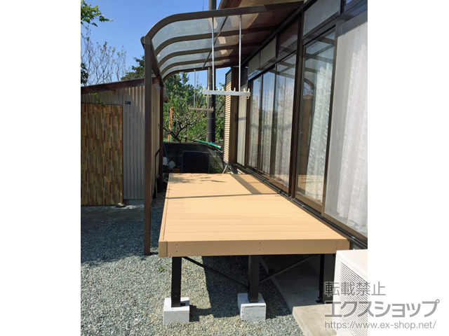 熊本県下益城郡美里町ののウッドデッキ リウッドデッキ 200 施工例