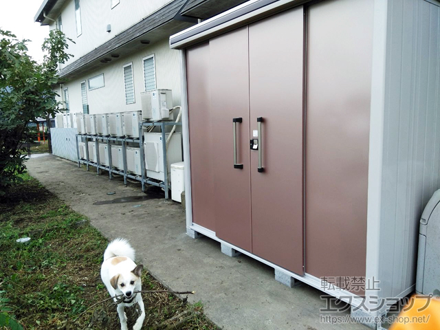 長野県上伊那郡宮田村のの物置・屋外倉庫 エルモ 積雪型 2570×1170×2361 LMDS-2511H-MR 施工例