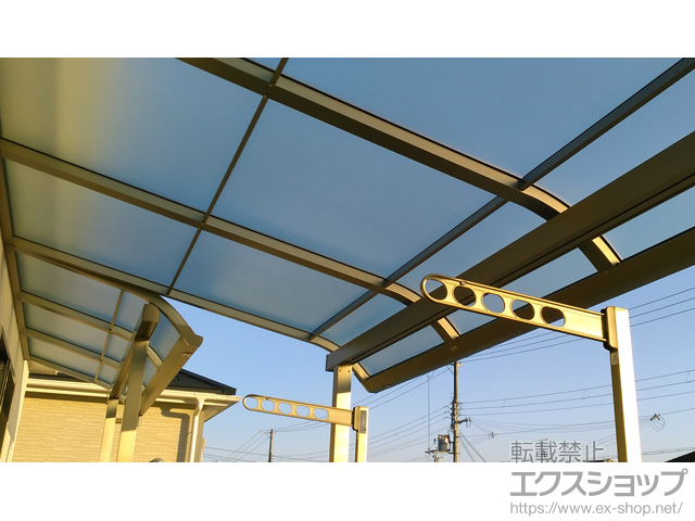 兵庫県姫路市ののバルコニー・ベランダ屋根 スピーネ R型 屋根タイプ 単体 積雪〜20cm対応 施工例