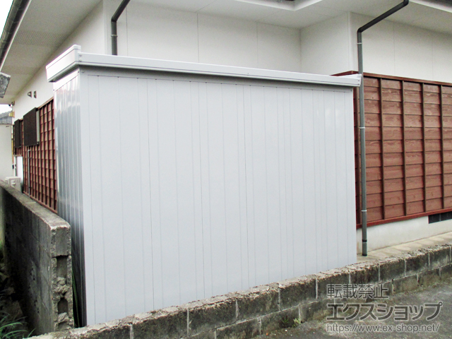 鹿児島県薩摩川内市のの物置・屋外倉庫 ネクスタ 一般型 2630×950×2020 NXN-26S-FW 施工例
