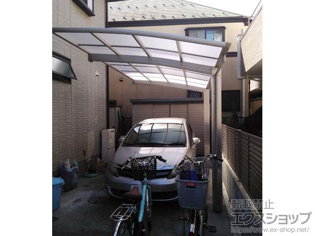 東京都調布市ののカーポート プレシオスポート 積雪〜20cm対応 施工例