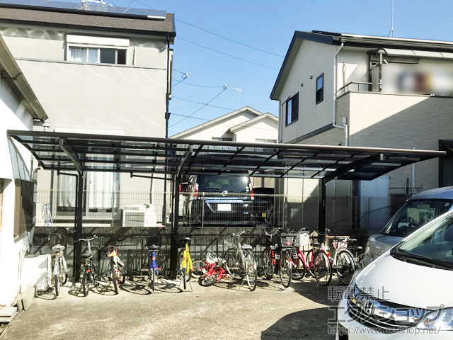 奈良県奈良市ののカーポート レイナポートグラン 延長　積雪〜20cm対応 施工例