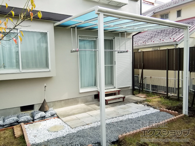 千葉県柏市ののテラス屋根 ヴェクターテラス F型 テラスタイプ 単体 積雪〜20cm対応 施工例