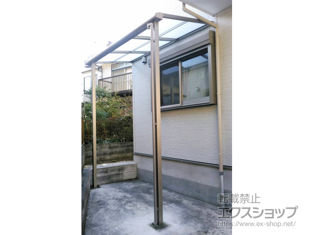 千葉県松戸市ののテラス屋根 スピーネ F型 テラスタイプ 単体 積雪〜20cm対応 施工例