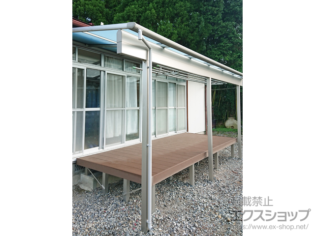 宮崎県西臼杵郡五ヶ瀬町ののテラス屋根 ヴェクターテラス F型 テラスタイプ 単体 積雪〜20cm対応 施工例