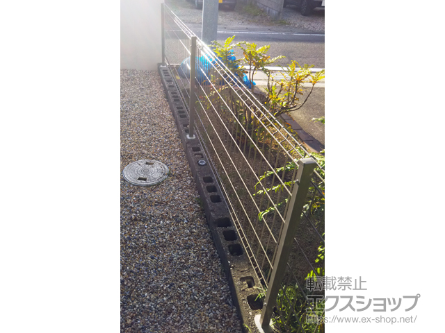 愛知県知立市ののフェンス・柵 ハイグリッドフェンスUF8型　フリーポールタイプ 施工例