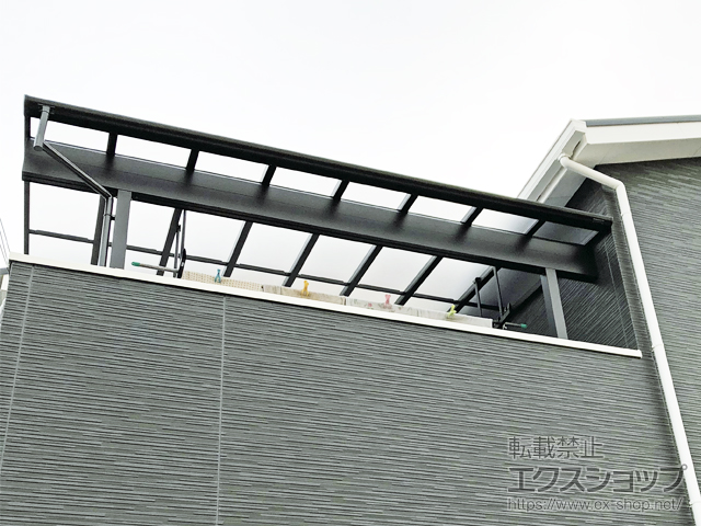 大阪府岸和田市ののバルコニー・ベランダ屋根 ヴェクターテラス F型 1500 屋根タイプ 単体 積雪〜50cm対応 施工例