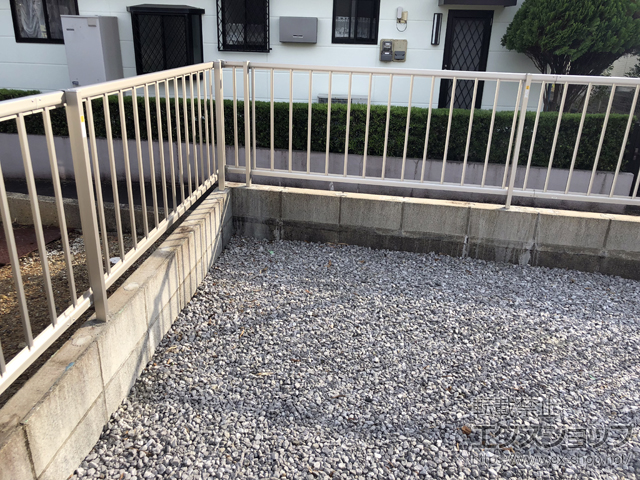 宮崎県児湯郡新富町ののフェンス・柵 ミエッタフェンス 防犯たて格子タイプ 自由柱施工 施工例