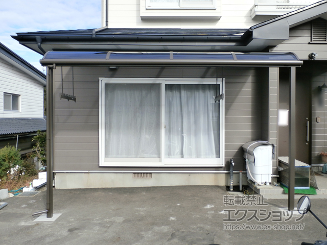 岩手県盛岡市ののテラス屋根 スピーネ R型 1500 テラスタイプ 単体 積雪〜50cm対応 施工例