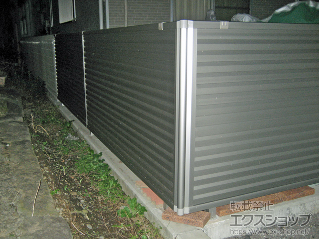 静岡県沼津市ののフェンス・柵 ミエーネフェンス 目隠しルーバータイプ 自由柱施工 施工例