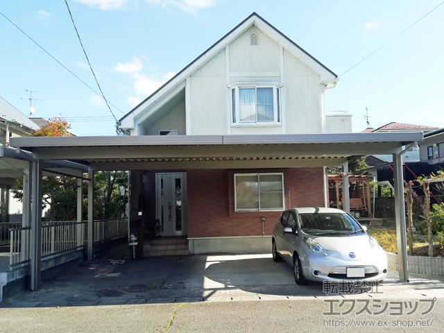 宮城県黒川郡大和町のLIXIL リクシル（トステム）のカーポート テリオスポートIII 1500 3台用 角柱4本柱 積雪〜50cm対応 施工例