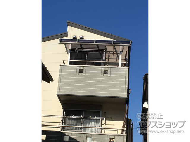 大阪府大阪市のLIXIL リクシル（トステム）のバルコニー・ベランダ屋根 パワーアルファ RB型 屋根タイプ 単体 積雪〜30cm対応 施工例