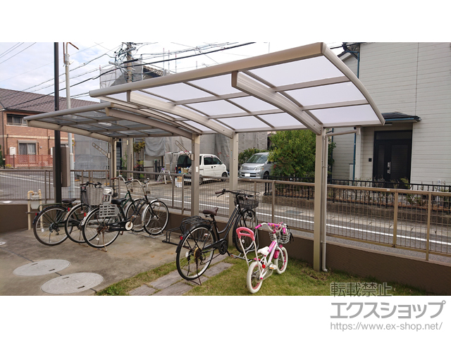 愛知県北名古屋市ののサイクルポート・駐輪場 プレシオスポート ミニ 積雪〜20cm対応 施工例