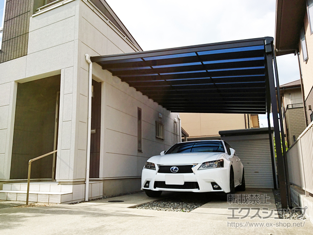 山口県防府市ののテラス屋根 ヴェクターテラス F型 ビッグサイズ 単体 積雪〜20cm対応 施工例