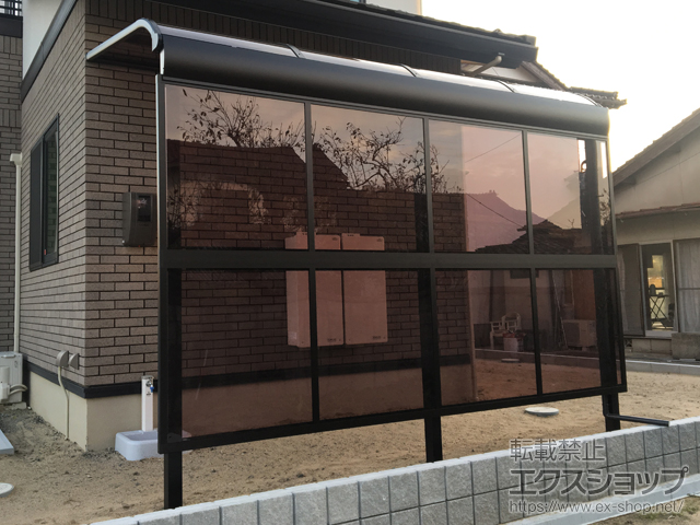 島根県出雲市ののテラス屋根 ヴェクターテラス R型 テラスタイプ 単体 積雪〜20cm対応 施工例