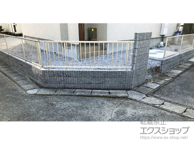 宮崎県宮崎市ののフェンス・柵 ミエッタフェンス 防犯たて格子タイプ　自由柱施工 施工例