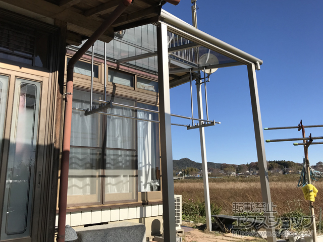 茨城県笠間市ののテラス屋根 ヴェクターテラス F型 テラスタイプ 単体 積雪〜20cm対応 施工例