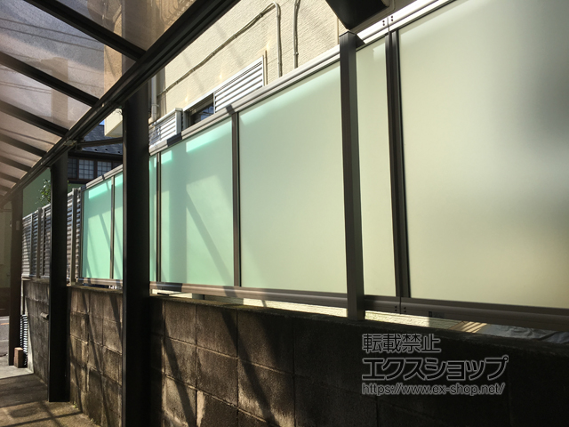 神奈川県海老名市ののフェンス・柵 シンプレオフェンスP1型 目隠しポリカパネル 自由柱施工 施工例