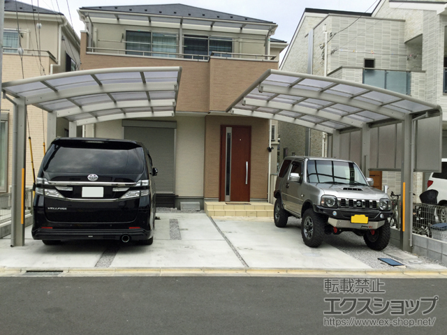 東京都八王子市ののカーポート レイナポートグラン50 積雪〜50cm対応*柱3本仕様 施工例